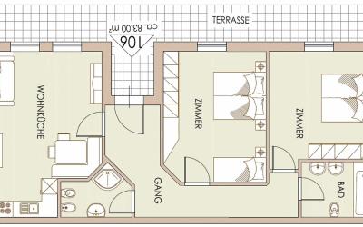 Appartamento con 2 Camere da Letto