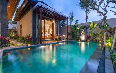 Vila 1-Kamar Tidur dengan Kolam Renang Pribadi, Pemandangan Sawah, dan Sarapan Terapung Gratis Vila 1-Kamar Tidur dengan Kolam Renang Pribadi, Pemandangan Sawah, dan Sarapan Terapung Gratis