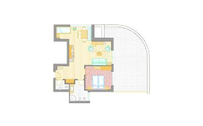 Appartamento con 1 Camera da Letto e Terrazza