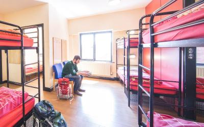 Bed in 17-Bed Male Dormitory Room