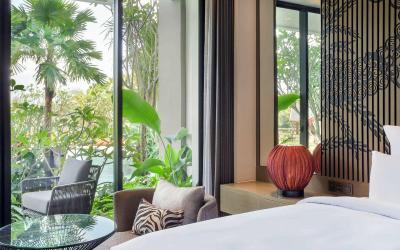 Kamar Deluxe Twin dengan Akses Taman
