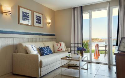 Appartement 1u00a0Chambre avec Terrasse ou Balcon (4u00a0Personnes)u00a0-u00a0Cu00f4tu00e9 Meru00a0-u00a0Vue Du00e9gagu00e9e sur Mer