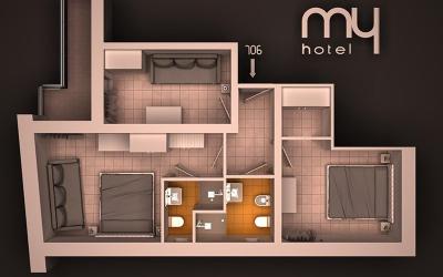 Suite con 3 Camere da Letto