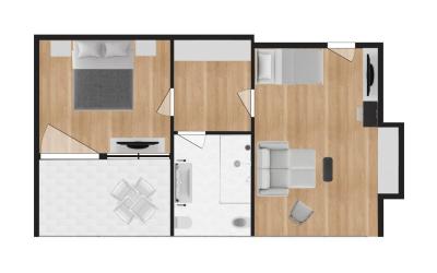 Suite Deluxe con 2 Camere da Letto e Vista Mare Laterale