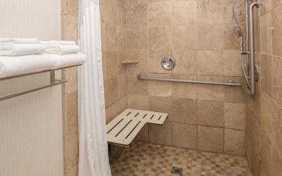 Standard Queen Room with Two Queen Beds and Mobility Accessible Roll-In Shower