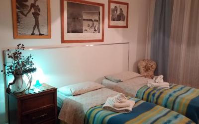 Camera Economy Doppia con Letti Singoli con Bagno in Comune