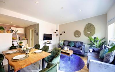 Apartment mit Gartenblick