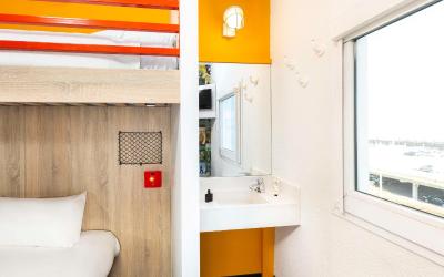 Break Room with Two Twin Beds and One Bunk Bed Break Room with Two Twin Beds and One Bunk Bed