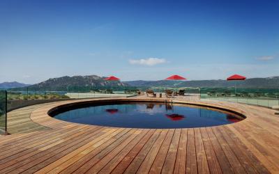 Chambre Double ou Lits Jumeaux Supu00e9rieure avec Vue Partielle sur la Mer