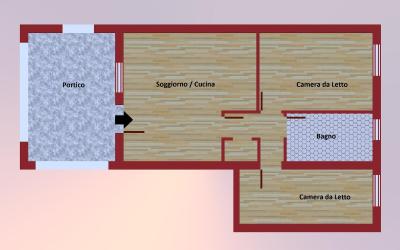 Appartamento con 2 Camere da Letto e Patio