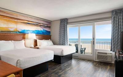 Room with 2 Double Beds and Ocean Front, First Floor, Non-Smoking