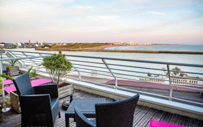 Chambre Double de Luxe avec Vue sur la Mer et Terrasse