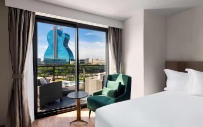 Double Room with Two Double Beds and Shared Balcony, Non-Smoking
