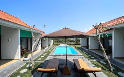 Kamar Double dengan Pemandangan Kolam Renang