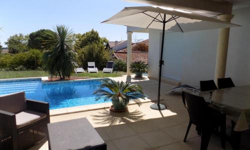 Coté piscine Villa plain pied