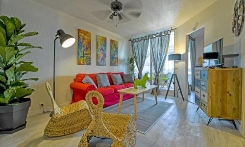 T2 cosy de 41m2 à 400 m de la plage, résidence avec piscine.