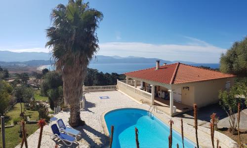 Villa Liamone Studio für 3 Personen , 400 m vom Strand, Pool, Klimaanlage