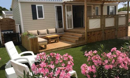 MOBIL HOME camping le Mar Estang bord de plage