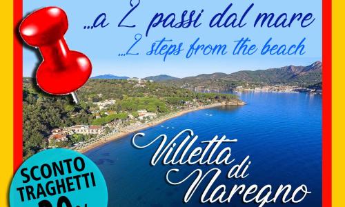 Graziosa Villetta di Naregno a 400 mt dal mare, bel giardino, posto auto e aria condizionata