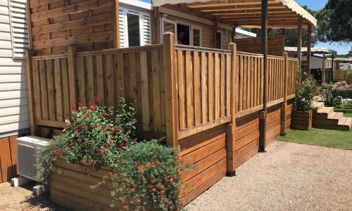 Mobil Home camping Mar Estang bord de plage