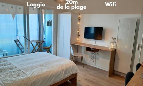 Le levant - avec loggia - à 20m de la plage