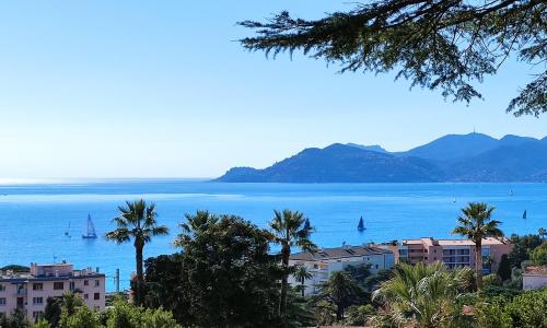 Studio cabine vue mer, piscine panoramique, parking couvert