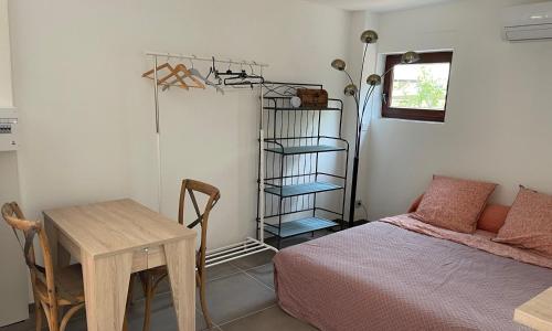 Studio indépendant - Terrasse et piscine en été