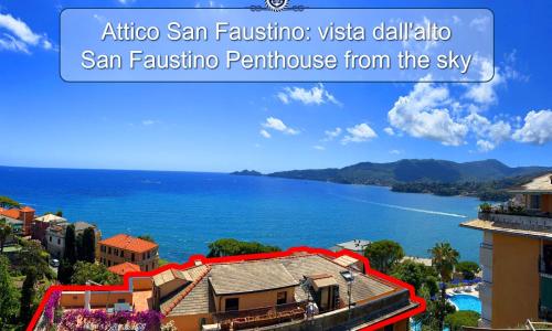 ATTICO SAN FAUSTINO 165 mq più 110 mq di terrazza- IN VILLA 700 ,VISTA MARE STREPITOSA-100 m dalla spiaggia-PARKING ESCLUSIVO-SKY,NETFLIX