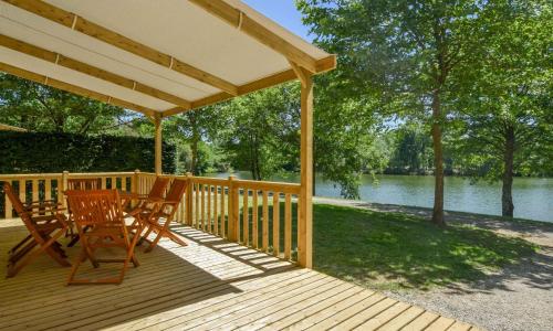 Cottage on the edge of the fishing pond