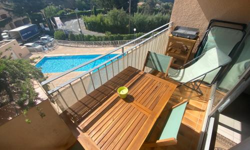 Golfe St Tropez Magique T2 duplex vue mer piscine, garage