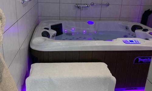 appartement avec Jacuzzi hammam sauna privatisé au rez de chaussée ds maison à Voglans à 2 kilomètres du lac du bourget en Savoie entre Chambéry et Aix les Bains cure thermale