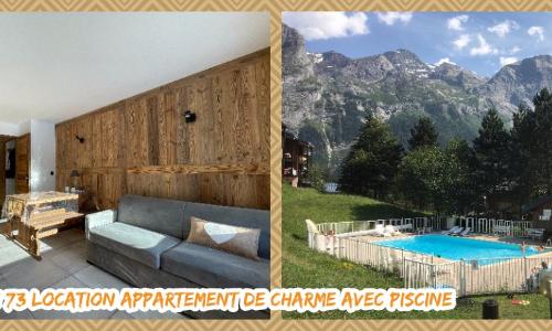 Le Bouquetin 73 Appartement cosy type chalet avec piscine au pied des pistes et superbe vue panoramique