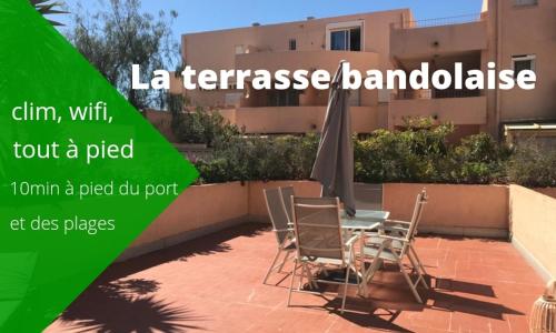 La terrasse bandolaise tout à pied, wifi, clim, parking