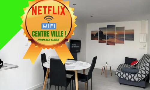 Grand T2 Jardin Wifi Parking Proche Gare