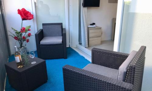 Paille en queue - Studio cosy centre ville, 5 min des plages , parking, clim et Wifi
