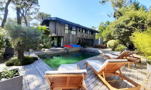 Villa d'architecte avec piscine au Cap ferret