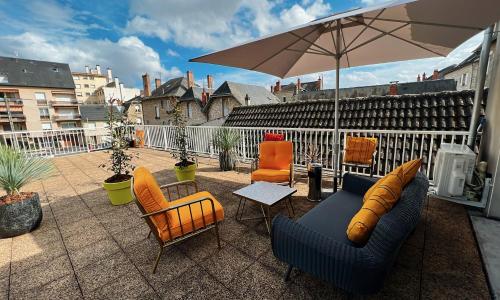 Accueillant T2 rénové clim centre ville terrasse