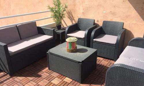 T4 - climatisé avec toit terrasse - 300m des plages