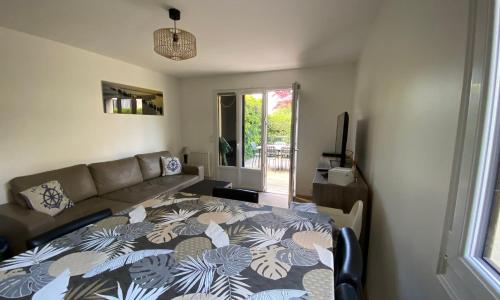 Bright cocoon with garden near the sea