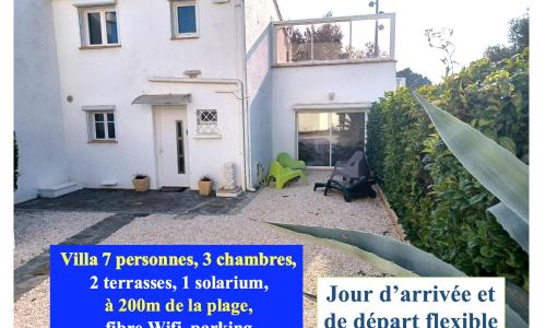 Côte Indigo - Villa 7 personnes, 3 chambres, 3 terrasses - à 150 de la mer