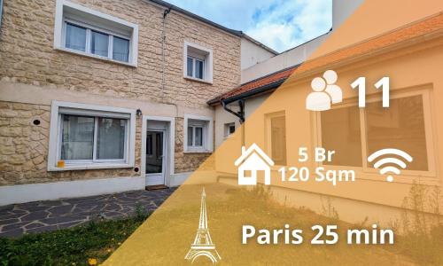 Spacieuse maison avec jardin, proche de Paris