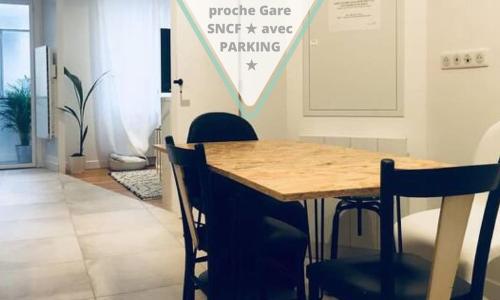 2 chambres - proche Gare SNCF avec PARKING