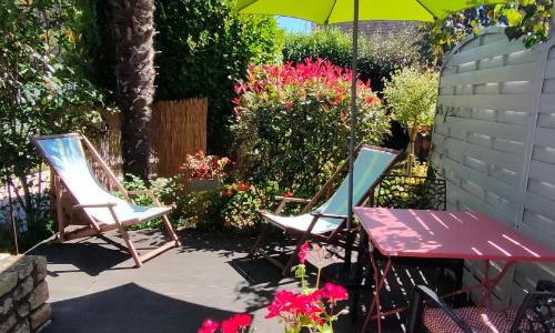 Studio vue sur jardin à 3 mn en voiture de la mer