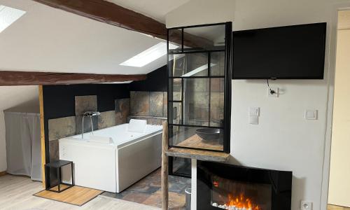 Duplex lumineux sur gde TERRASSE, BALNEO double, parking privé