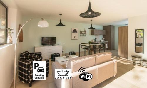 Côté Jardin avec Jacuzzi Privatif et parking privé