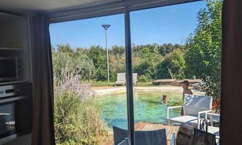 Chalet climatisé en campagne avec baignade privée