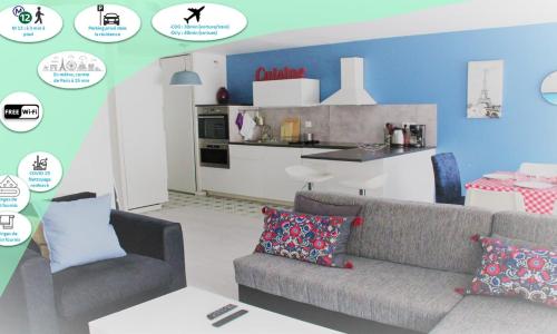 Logement familial tout équipé (1 station de Paris)