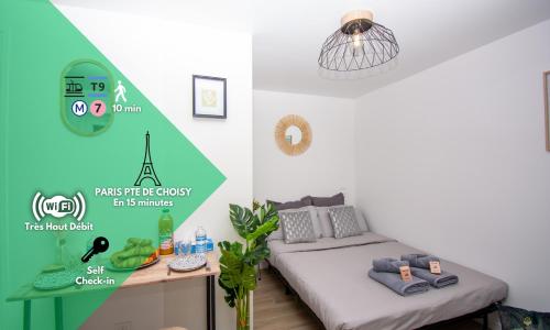 Studio rénové calme et cosy (10' Paris Pte d'Ivry)