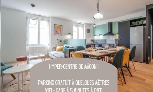 Mâcon Cozy / Appartement central 100m² / 8 pers