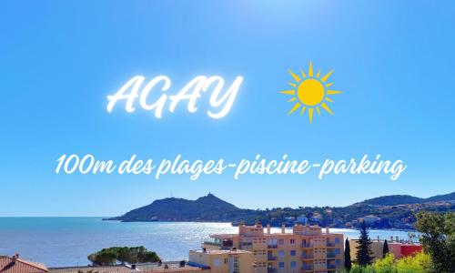 AGAY-Vue Mer-Piscine-A 100m des plages
